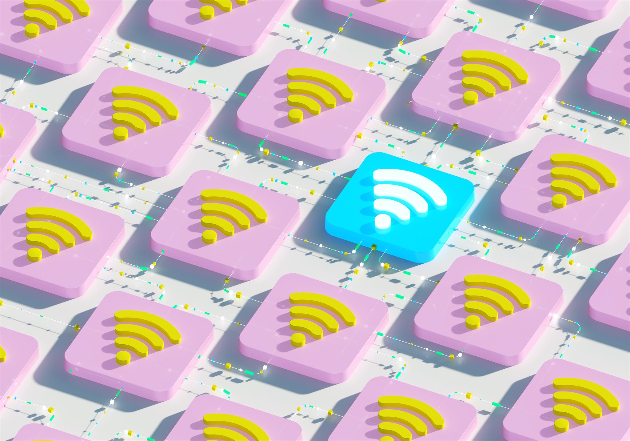ノートパソコンでWi-Fiに接続するイメージ